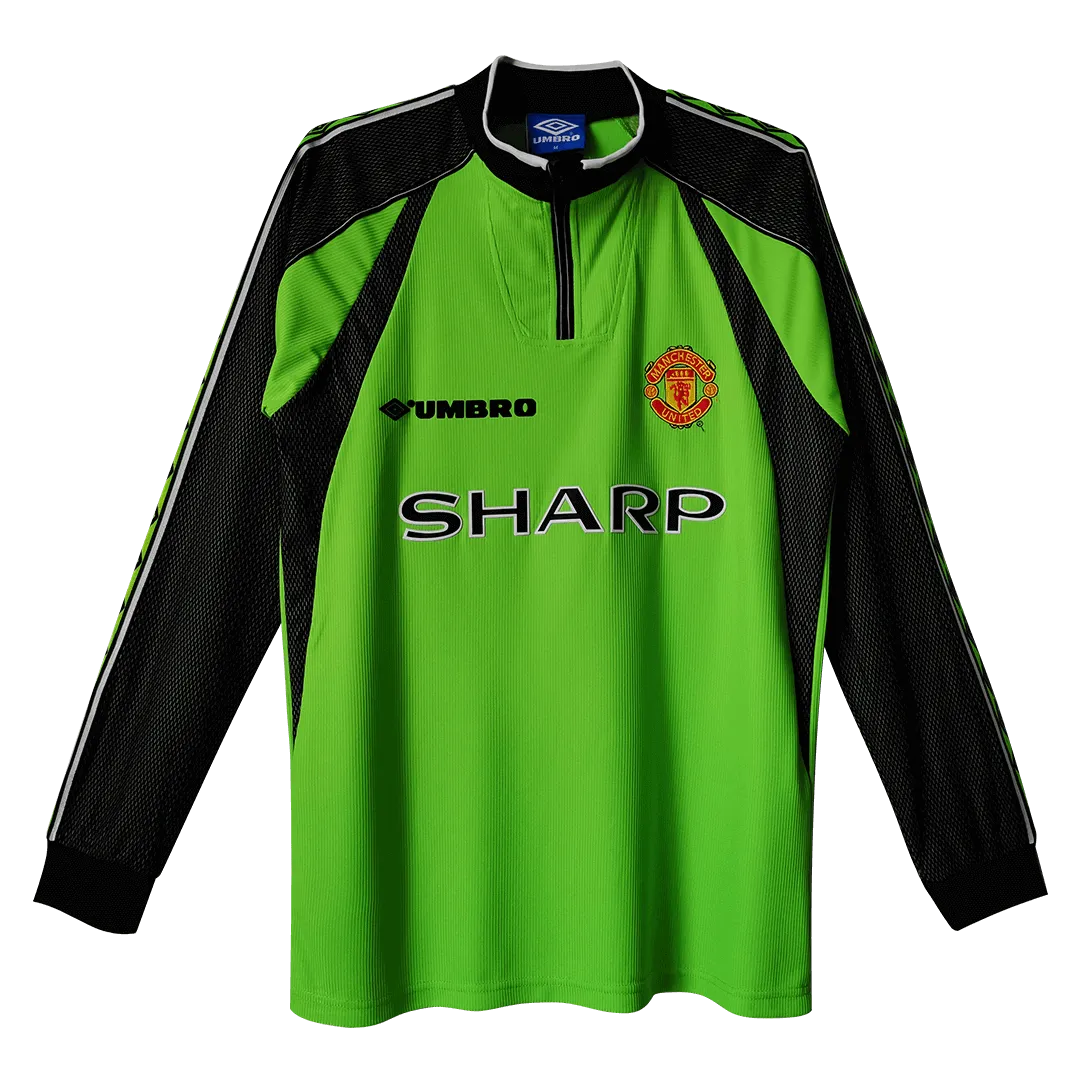 31e2f1da64 1998/99 Manchester United Retro Goalkeeper Jersey Long Sleeve - Image 1
