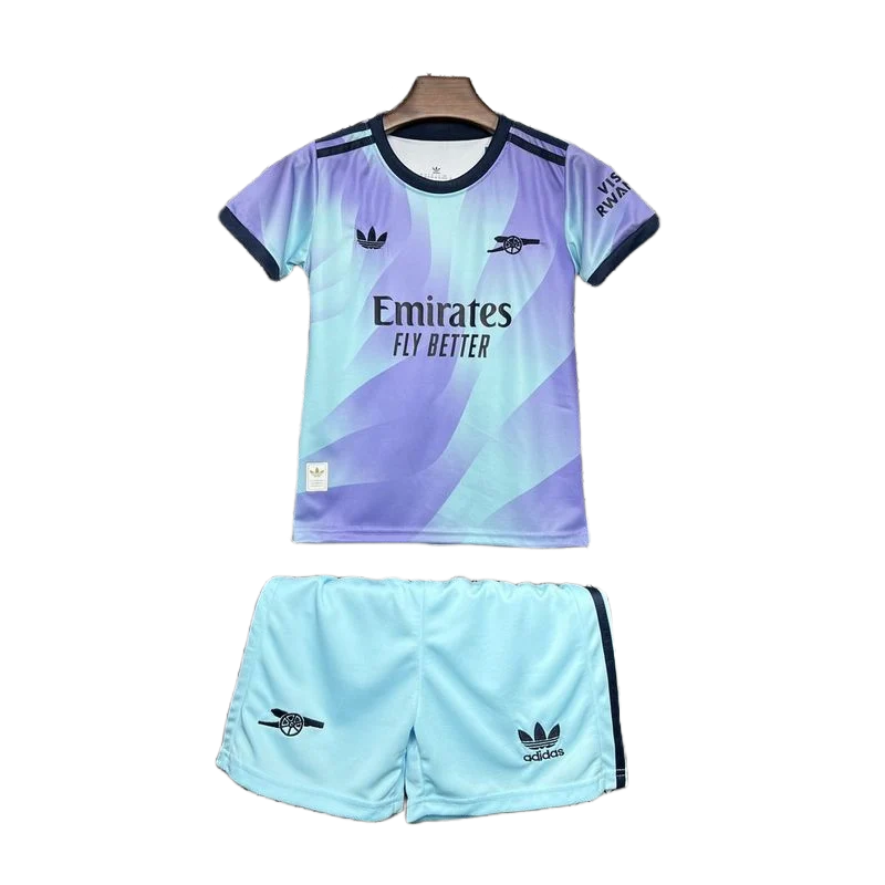 341688b857 24-25 Arsenal Third Away Soccer Kids Kit Jersey+Shorts - Image 1