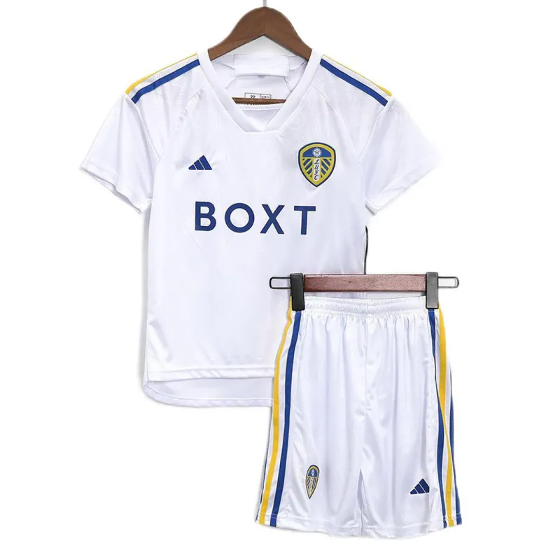 3ff579b0a3 Kids Leeds United Home Kit Jersey+Shorts 2023/24 - Image 1