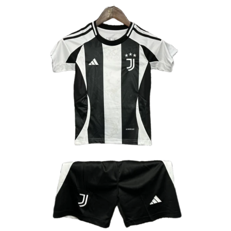 4876cf5430 24-25 Juventus Home Soccer Kids Kit Jersey+Shorts - Image 1