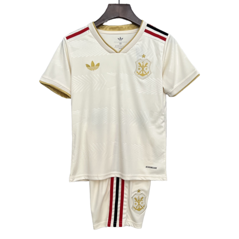 64f706fb 25-26 Flamengo Third Away Kid Kit Soccer Shirt Fan edition - Image 1