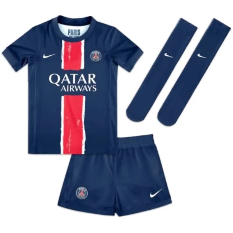 6880d0297e Kids PSG Home Jersey Full Kits(Jersey+Shorts+Socks) 2024-25 - Image 1
