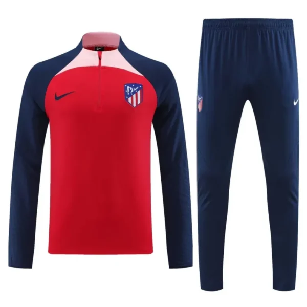 Atletico Madrid Zipper Sweatshirt Kit(Top+Pants) Red 2023-24