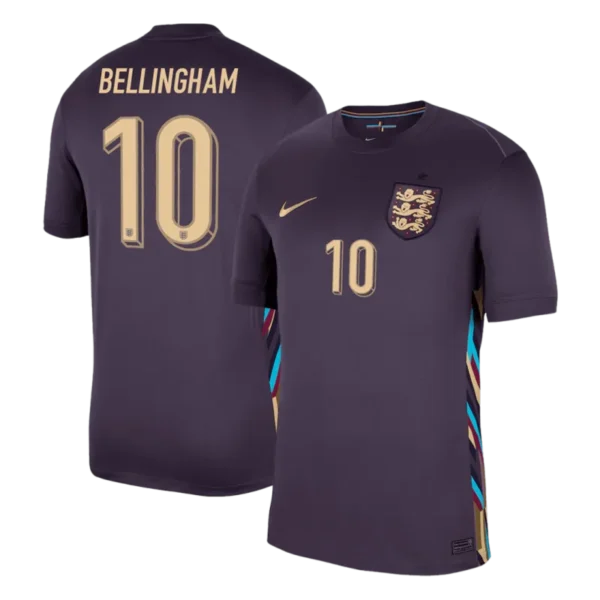 England Away Jersey EURO 2024 RICE #4 KANE #9 BELLINGHAM #10 FODEN #11