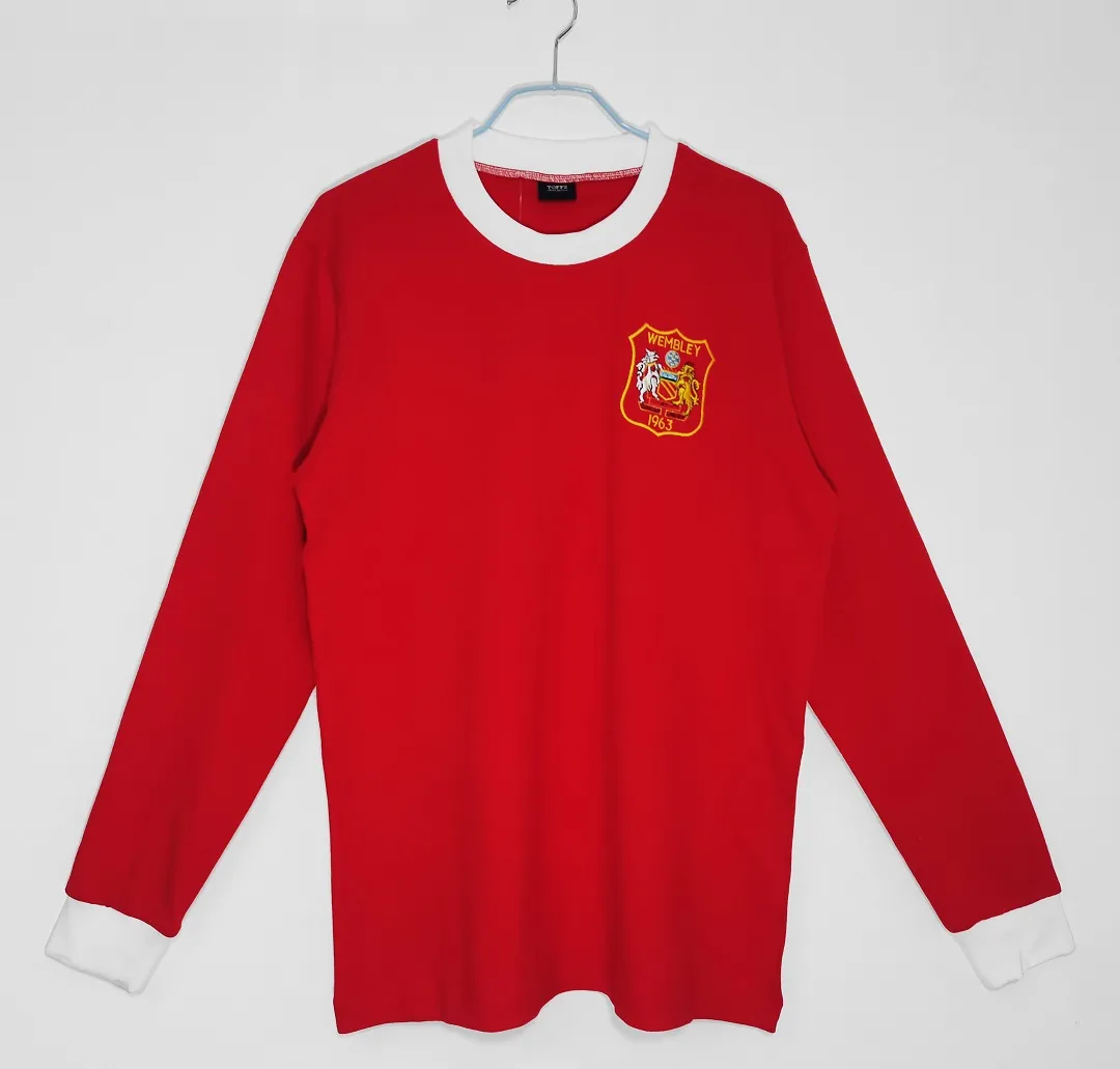 91f0fea7f8 1963 Manchester United FA Cup Final Retro Long-Sleeve Jersey 1 - Image 1