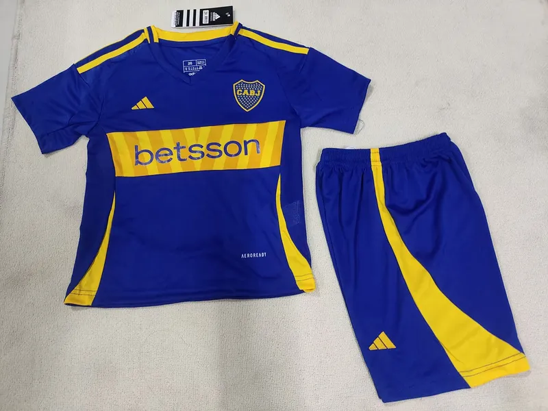 bf74579f21 24-25 Boca Juniors Home Kids Kit Jerseys+Shorts - Image 1