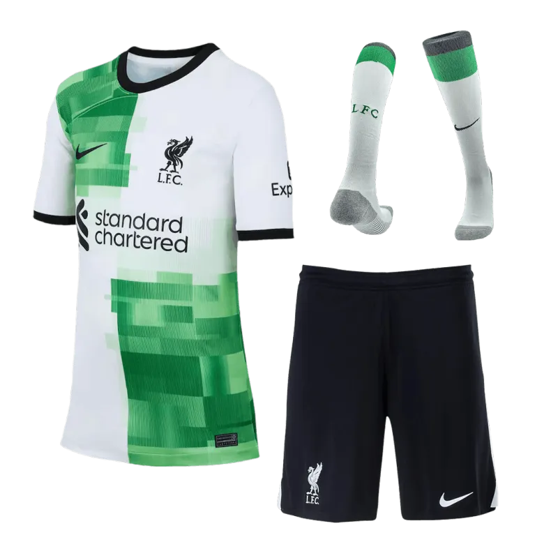 c8423b44c2 23-24 Kids Liverpool Away Whole Kit Jersey+Shorts+Socks - Image 1