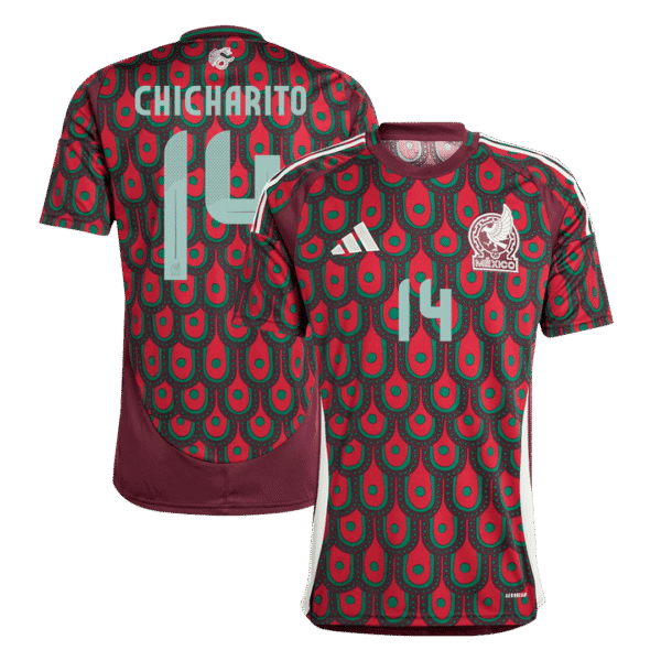 Mexico Adidas CHICHARITO #14 Copa América Soccer Jersey Home Custom Shirt 2024