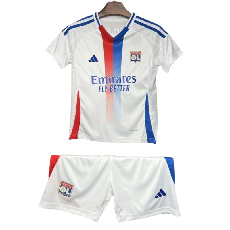 dc47ba6657 24-25 Olympique Lyonnais Home Kids Kit Jersey+Shorts - Image 1
