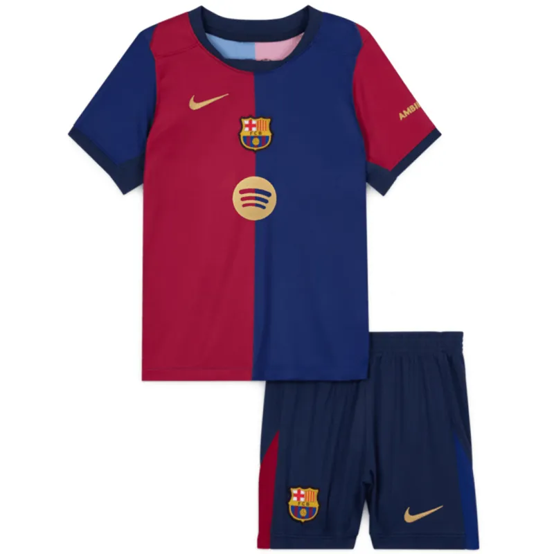 eb08a4d587 24-25 Barcelona Home Kids Kit Soccer Jersey+Shorts - Image 1