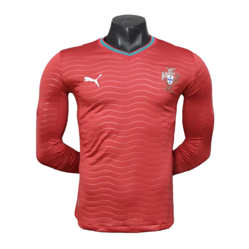 a0574087-13-1 2026 Portugal World Cup Home Long Sleeve Football jersey Player version - Image 1